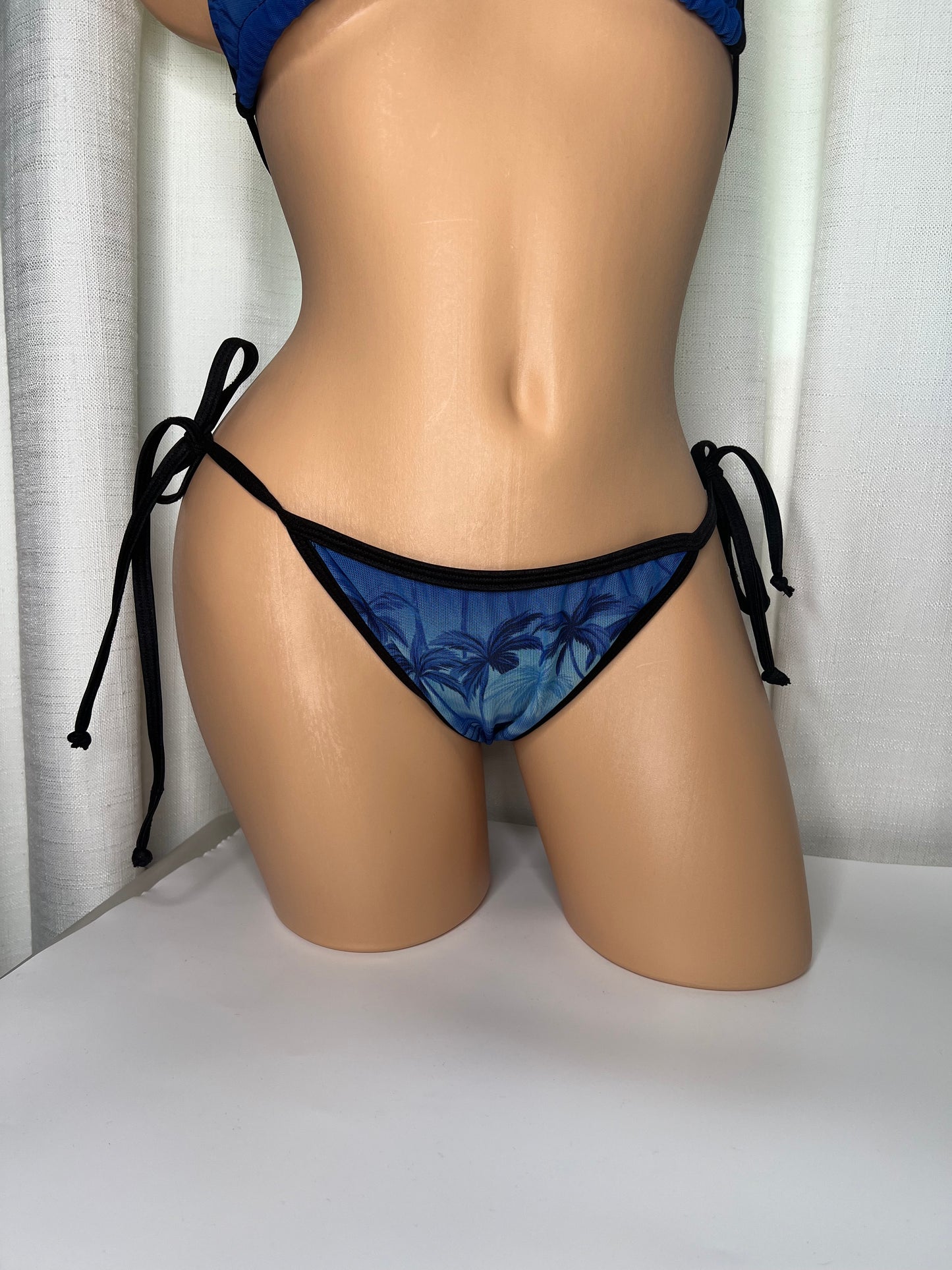 Blue Palm Trees Bikini Set