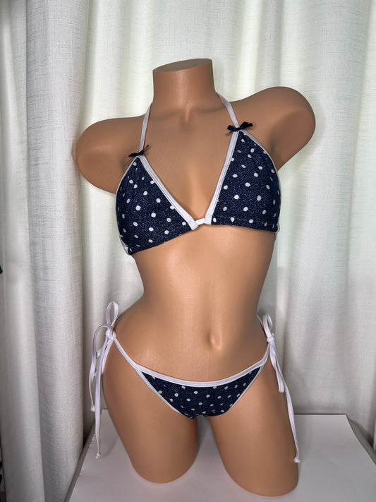 Polka Dot Tie Bikini Set