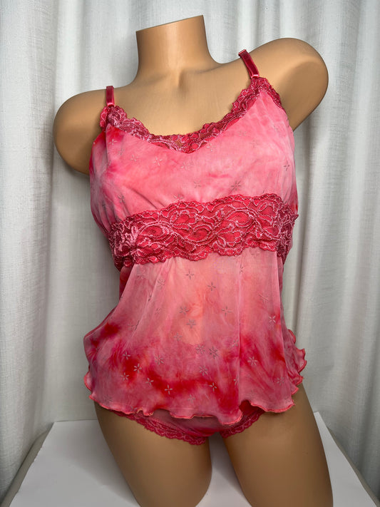 Pink Cami Fairy Lingerie Two Piece Set