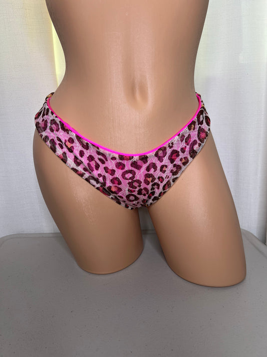 Pink Diva Leopard Low Rise Bikini