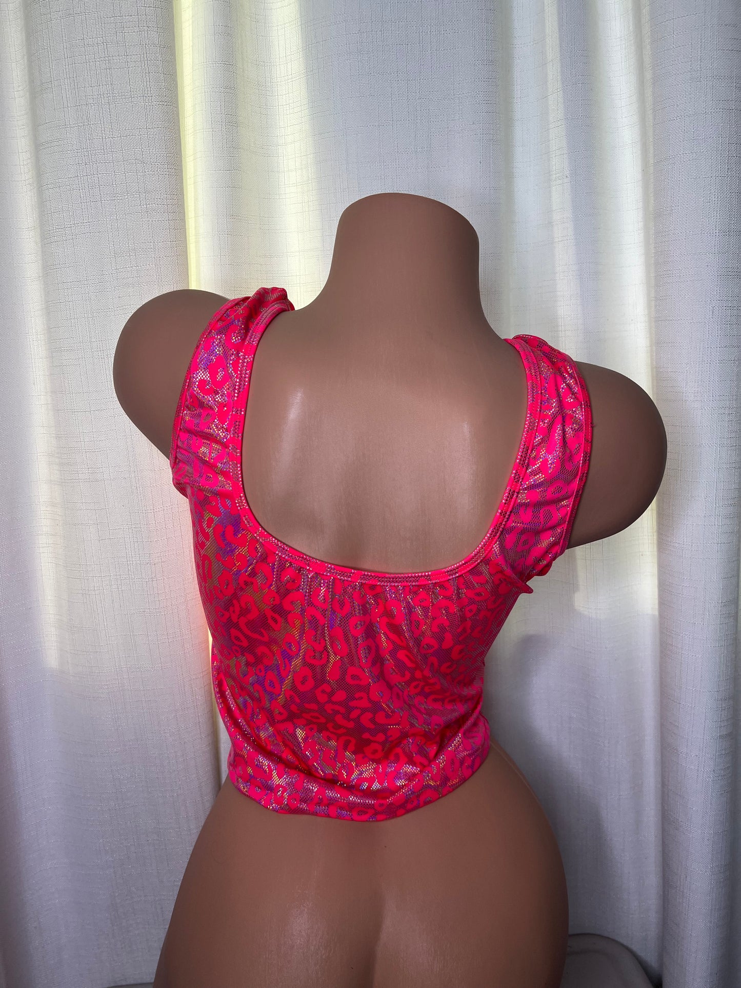 Pink leopard Top